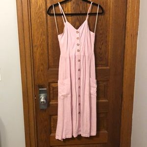 BRAND NEW Pink, button up dress!!!
